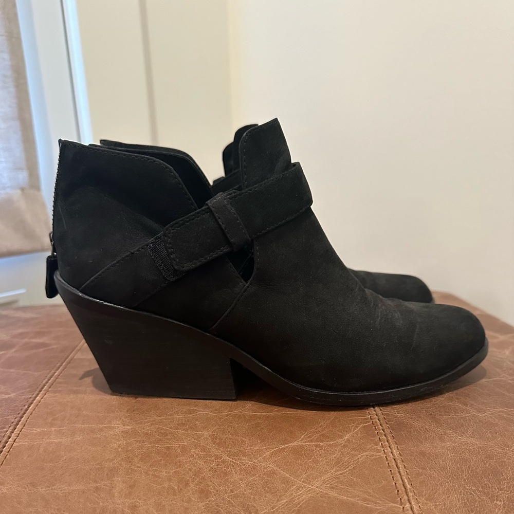 Black Suede Elieen Fisher Ankle Boots